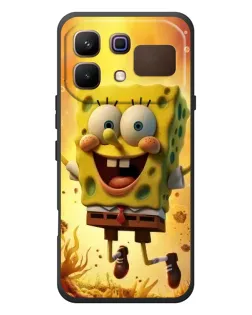 Чехол для Infinix Note 60 с картинкой «Губка Боб прыгает»