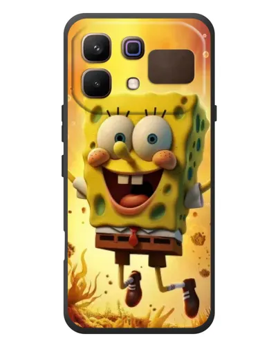 Чехол для Infinix Note 60 с картинкой «Губка Боб прыгает»