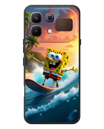 Чехол для Infinix Note 60 с картинкой «Губка Боб серфингист»