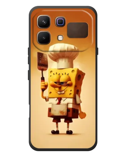 Чехол для Infinix Note 60 с картинкой «Губка Боб повар»