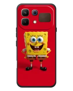 Чехол для Infinix Note 60 с картинкой «Спанч Боб на красном»