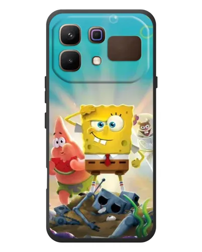 Чехол для Infinix Note 60 с картинкой «Спанч Боб победитель»
