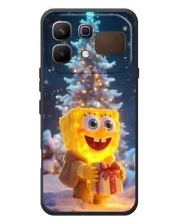 Чехол для Infinix Note 60 с картинкой «Рождественский Спанч Боб»