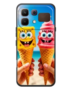 Чехол для Infinix Note 60 с картинкой «Спанч Боб мороженое»