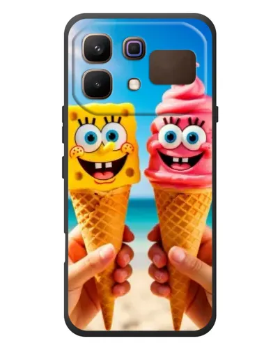 Чехол для Infinix Note 60 с картинкой «Спанч Боб мороженое»