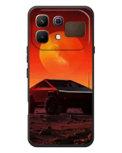 Чехол для Infinix Note 60 с картинкой «Cybertruck на Марсе»