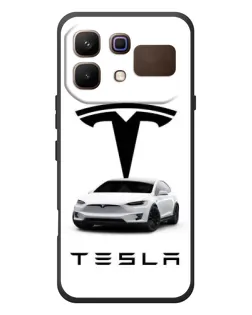 Чехол для Infinix Note 60 с картинкой «Tesla White Style»