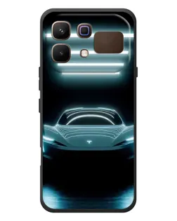 Чехол для Infinix Note 60 с картинкой «Tesla в неоне»