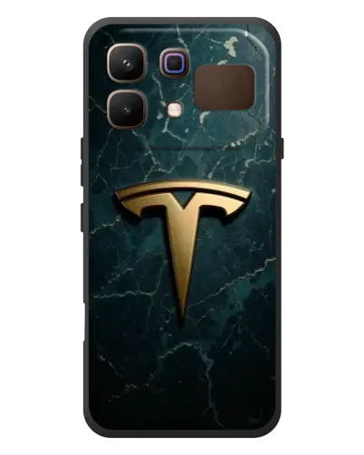 Чехол для Infinix Note 60 с картинкой «Мраморная Tesla Gold»