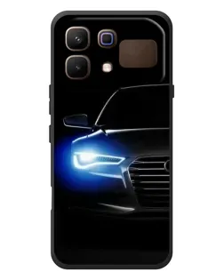 Чехол для Infinix Note 60 с картинкой «Неоновый взгляд Audi»