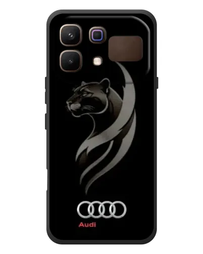Чехол для Infinix Note 60 с картинкой «Графика — пантера и Audi»