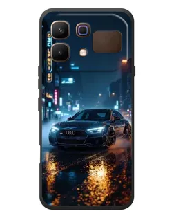 Чехол для Infinix Note 60 с картинкой «Ночной город и Audi»