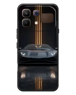 Чехол для Infinix Note 60 с картинкой «Lamborghini золотые линии»