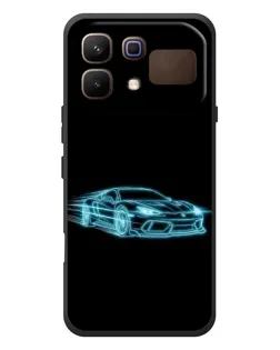 Чехол для Infinix Note 60 с картинкой «Неоновый контур Lamborghini»