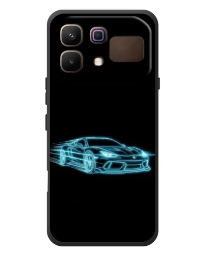 Чехол для Infinix Note 60 с картинкой «Неоновый контур Lamborghini»