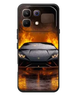 Чехол для Infinix Note 60 с картинкой «Lamborghini в огне»