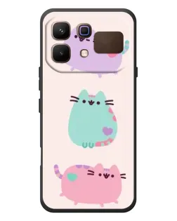 Чехол для Infinix Note 60 с картинкой «Pusheen трио»