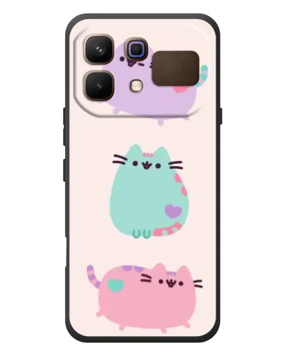 Чехол для Infinix Note 60 с картинкой «Pusheen трио»