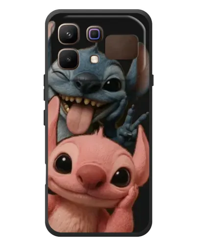 Чехол для Infinix Note 60 с картинкой «Стич и Ангел»