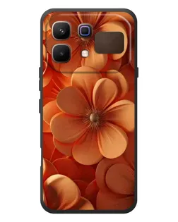 Чехол для Infinix Note 60 с картинкой «Оранжевый макро цветок»