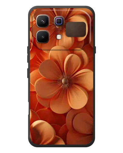 Чехол для Infinix Note 60 с картинкой «Оранжевый макро цветок»