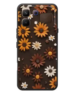 Чехол для Infinix Note 60 с картинкой «Узор из маленьких подсолнухов»