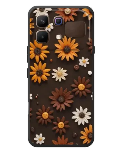 Чехол для Infinix Note 60 с картинкой «Узор из маленьких подсолнухов»
