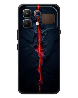 Чехол для Infinix Note 60 с картинкой «Kрасная лавовая трещина»
