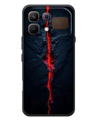 Чехол для Infinix Note 60 с картинкой «Kрасная лавовая трещина»