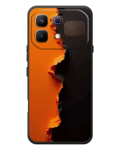 Чехол для Infinix Note 60 с картинкой «Оранжевый разлом»