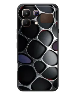 Чехол для Infinix Note 60 с картинкой «Объемная темная решетка»