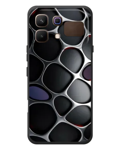 Чехол для Infinix Note 60 с картинкой «Объемная темная решетка»