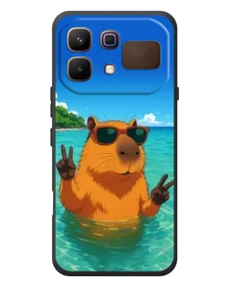 Чехол для Infinix Note 60 с картинкой «Морская капибара»