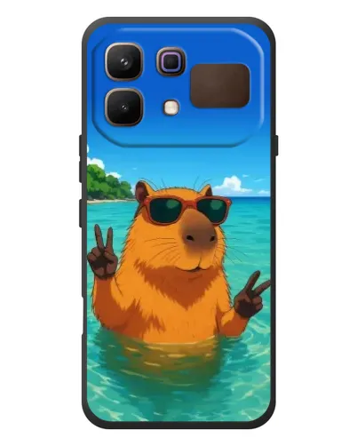 Чехол для Infinix Note 60 с картинкой «Морская капибара»