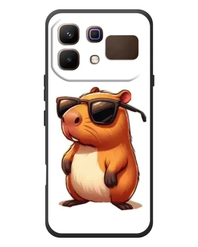 Чехол для Infinix Note 60 с картинкой «Капибара в очках»