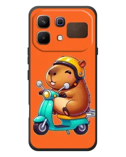 Чехол для Infinix Note 60 с картинкой «Капибара на скутере»