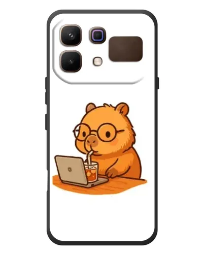 Чехол для Infinix Note 60 с картинкой «Капибара с ноутбуком»