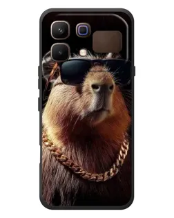 Чехол для Infinix Note 60 с картинкой «Капибара золотая цепь»