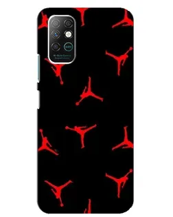 Чохол для Infinix Note 8 з картинкою «Jordan Red Pattern»