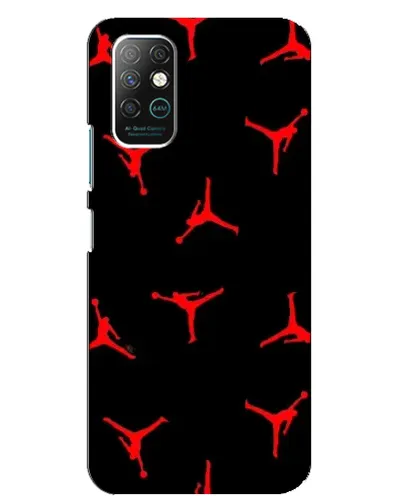 Чохол для Infinix Note 8 з картинкою «Jordan Red Pattern»