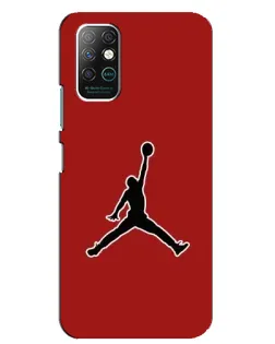 Чохол для Infinix Note 8 з картинкою «Jordan Red Back»