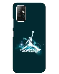 Чохол для Infinix Note 8 з картинкою «Jordan Blue Fire»