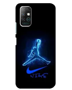 Чохол для Infinix Note 8 з картинкою «Jordan Neon Blue»