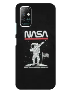 Чохол для Infinix Note 8 з картинкою «NASA — крокуємо по Місяцю» Чохол для Infinix Note 8 з картинкою «NASA — крокуємо по Місяцю»