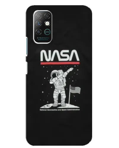 Чохол для Infinix Note 8 з картинкою «NASA — крокуємо по Місяцю»