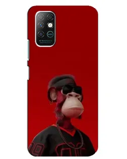 Чохол для Infinix Note 8 з картинкою «Bored Ape в червоному»