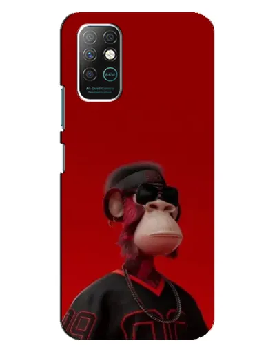 Чохол для Infinix Note 8 з картинкою «Bored Ape в червоному»