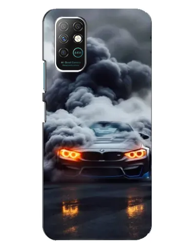 Чохол для Infinix Note 8 з картинкою «BMW у диму»