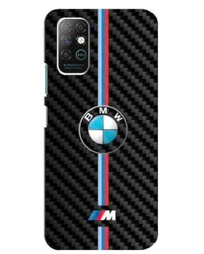 Чохол для Infinix Note 8 з картинкою «Емблема BMW та карбон»