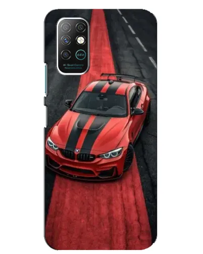 Чохол для Infinix Note 8 з картинкою «BMW на червоній доріжці»